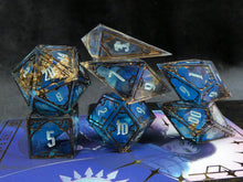 Load image into Gallery viewer, Oath of the Waves - Set of 7 Gothic Frame Dice
