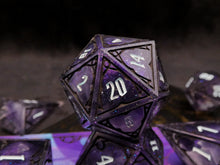 Load image into Gallery viewer, Midlight - Set of 7 Gothic Frame Dice
