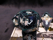 Load image into Gallery viewer, Midnight in the Garden - Set A - Set of 7 Gothic Frame Dice
