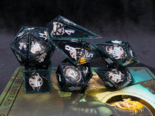 Load image into Gallery viewer, Midnight in the Garden - Set B - Set of 7 Gothic Frame Dice
