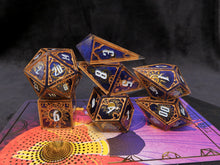 Load image into Gallery viewer, Oath of the Heavens - Set A - Set of 7 Gothic Frame Dice
