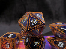 Load image into Gallery viewer, Oath of the Heavens - Set A - Set of 7 Gothic Frame Dice
