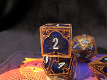 Load image into Gallery viewer, Oath of the Heavens - Set A - Set of 7 Gothic Frame Dice
