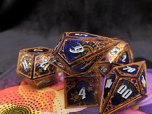 Load image into Gallery viewer, Oath of the Heavens - Set A - Set of 7 Gothic Frame Dice
