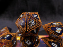 Load image into Gallery viewer, Oath of the Heavens - Set B - Set of 7 Gothic Frame Dice
