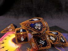 Load image into Gallery viewer, Oath of the Heavens - Set B - Set of 7 Gothic Frame Dice
