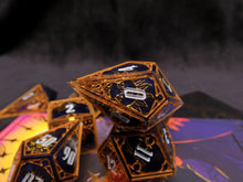 Load image into Gallery viewer, Oath of the Heavens - Set B - Set of 7 Gothic Frame Dice
