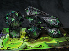 Load image into Gallery viewer, Specter's Curse - Set of 7 Gothic Frame Dice
