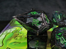 Load image into Gallery viewer, Specter's Curse - Set of 7 Gothic Frame Dice

