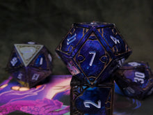 Load image into Gallery viewer, transmission:darker - Set of 7 Gothic Frame Dice
