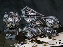 Load image into Gallery viewer, Frozen Ore - Set of 7 Gothic Frame Dice
