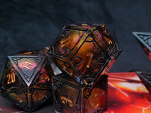 Load image into Gallery viewer, Emberkeeper - Set of 7 Gothic Frame Dice
