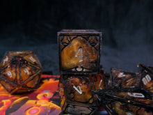 Load image into Gallery viewer, transmission:solar sailor - Set of 7 Gothic Frame Dice

